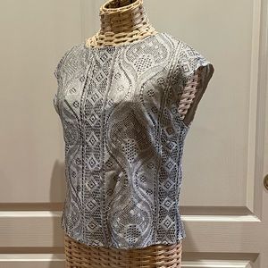 Silver sleeveless holiday party top